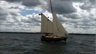 Sailing Classic Gaff Rigged Cutter Emma amp Kate Back into Blyth [upl. by Druce824]