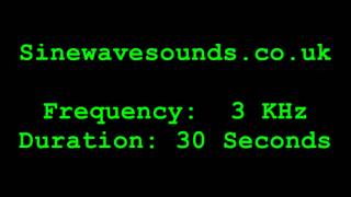 3KHz  3000 Hz Test tone  Sound  Tweeter Test [upl. by Rolfe844]