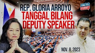 Gloria Arroyo tanggal bilang House deputy speaker [upl. by Anglim]