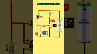 Timer Monostable Circuit diagram  Transistor delay timer [upl. by Auqenahs]