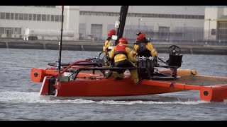 Kiteboat Foiling Jibes and Kite Loops Back to the Dock [upl. by Huntington]