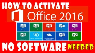 How to Activate Office 2016 no software  Permanently Updated 2022 [upl. by Hal]