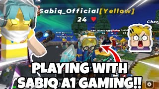 PLAYING BEDWARS WITH SabiqA1Gaming 🥶🤯  Blockman Go [upl. by Hawker]