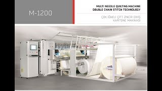 MERT MAKINA  M1200 MULTI NEEDLE QUILTING MACHINE SAUDI ARABIA [upl. by Nolyk525]