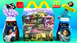 DISNEY ENCANTO McDONALDS HAPPY MEAL TOYS FOOD BOX CHOCOLATE MILK APPLE SLICES MOVIE 2021 UNBOXING [upl. by Halik51]