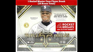 2021 Topps Triple Threads Baseball  1 Master Case 18 Boxes Player Break 1 [upl. by Pani]