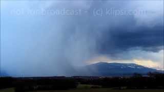 LIGHTNING HITS AIRPLANE fulmine Alitalia Gli Azzurri Ginevra 2013 20 marzo [upl. by Lear]