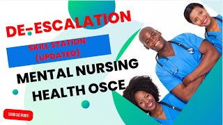 UPDATED DEESCALATION IN THE MENTAL HEALTH NURSING OSCE [upl. by Mae52]