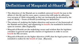 Maqasid alShariah  Week 16  Introduction to Usul alFiqh Course  11152020 [upl. by Pitarys]