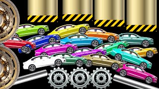 Escape From Giant Stainless Steel Bearings  Realistic Car Survival Race [upl. by Phillie409]