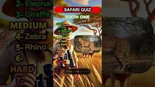 Can You Guess the Safari Animals 🦁🐘 quiz shorts [upl. by Lawton]