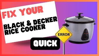 Black amp Decker Rice Cooker Error Code Troubleshoot [upl. by Shedd]