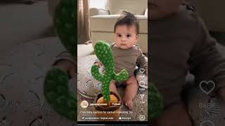 cute baby reactions for cactus mimicking toy comedy😱😱🤣 viral short [upl. by Xavier]