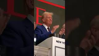 PRESIDENT RINGS Donald Trump OPENS Up NEW YORK STOCK EXCHANGE to Huge Applause trump [upl. by Hershel]