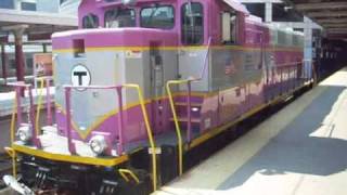 MBTA Genset Switcher 3248 Backing out of South Station with Horn [upl. by Syck]