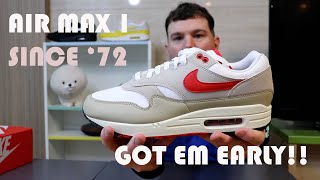 GOT EM EARLY  NIKE AIR MAX 1 SINCE 72 2024 REVIEW [upl. by Adihsaar392]