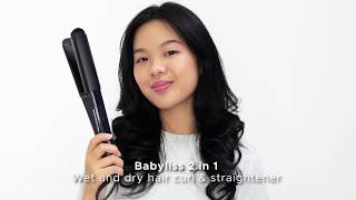 Babyliss 2in1 Wet and Dry Hair Curl amp Straightener [upl. by Lamond]