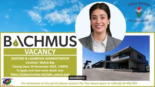 ⛽🛢️💸Vacancy Bachmus Debtors amp Cashbook Administrator Closing Date 20 Nov 2024 [upl. by Eerized572]