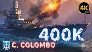 Battleship Colombo Dominates World of Warships with 400K Damage [upl. by Inatsed311]