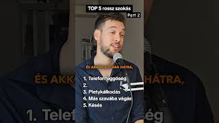 TOP 5 legrosszabb szokás 📱 PART 2 ámbátor podcast foryou rosszszokás top5 [upl. by Nynahs]