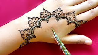 New stylish back hand mehndi design  easy mehndi design  mehndi ki design  mehndi design  mehndi [upl. by Nickey]