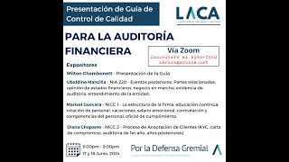 Día 2 de la Presentación de Guía  Imperdonables de la Auditoría Financiera [upl. by Ettezzil]