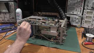 Tektronix 465B Board Removal Video A Deeper Look [upl. by Aerdnna]