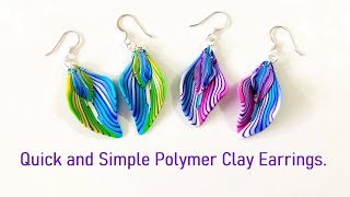 Quick and Simple Polymer Clay Earrings [upl. by Gray]