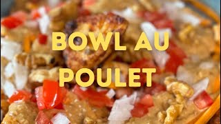 RECETTE DE BOWL AU POULET PRÊT EN 10 MIN SEULEMENT [upl. by Esinahs15]