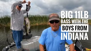 Big 11Lb Bass with the boys from Indiana [upl. by Ludmilla]