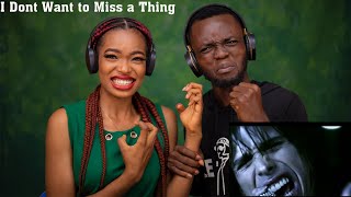 OUR FIRST TIME HEARING Aerosmith  I Dont Want to Miss a Thing Official HD Video REACTION [upl. by Fidela]