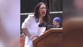 ‘Is she ok’ AOC loses it at Bronx rally [upl. by Mazman]