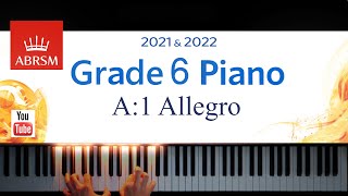 ABRSM 20212022 Grade 6 A1 Allegro  G B Pescetti Piano exam piece [upl. by Gerrit]