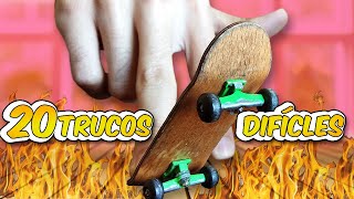 20 trucos de fingerboard difíciles en flatground  R2ARTUR [upl. by Sauers]