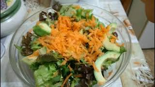 Simple delicious Greek Salad and Chicken Oven for Lunch  food salad [upl. by Geehan]