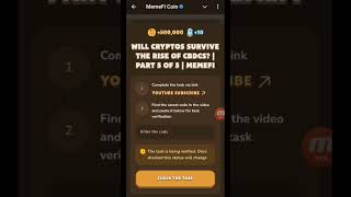 WILL CRYPTOS SURVIVE THE RISE OF CBDCS  PART 5 OF 5  MEMEFI  Memefi New Video CodeWill today [upl. by Enitsenrae898]