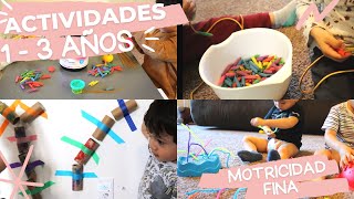 Actividades de motricidad fina de 1 a 3 años Juegos en casa para niños y niñas [upl. by Housen]