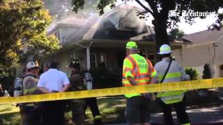 Video Scenes from Hamilton NJ house fire Trentonian [upl. by Lehcear]