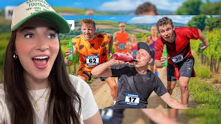 I REACTED TO CALFREEZYS WE RAN A DRUNK MARATHON [upl. by Ludwigg]