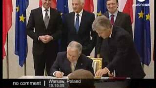 Poland ratifies the EU Lisbon Treaty [upl. by Greysun]