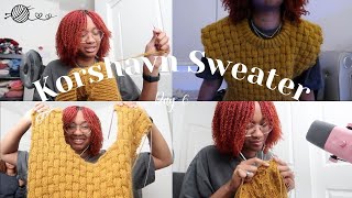 day 6  knitting and adding the collar to my korshavn sweater  daily vlog [upl. by Artaed]