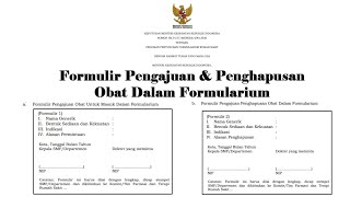 Form Pengajuan dan Penghapusan Obat dalam Formularium Rumah Sakit [upl. by Rettuc]