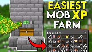 Easiest Mob XP Farm For Minecraft Bedrock 121 No Spawner [upl. by Tsirhc]