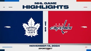 NHL Highlights  Maple Leafs vs Capitals  November 13 2024 [upl. by Okubo743]