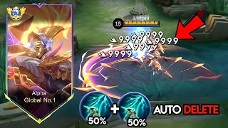 27 KILLS WTF THIS NEW ALPHA BUILD CAN 1 HIT ENEMIES  Mobile Legends [upl. by Evelin453]