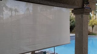 Coolaroo Outdoor Roller Shade  Blind  install and review [upl. by Ayram908]