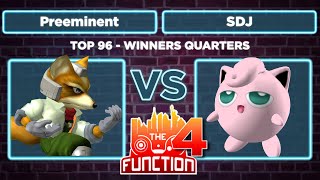 The Function 4 Preeminent vs SDJ  Winners Semis SSBM [upl. by Mordy]