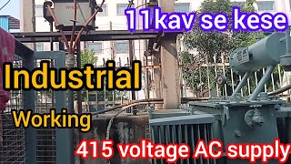 industrial 11kav se 415 voltage AC installation electric panel wiring transformer 11kva DG 165kva ⚡ [upl. by Annuahsal]