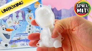 Olaf aus KnetSand  Eiskönigin Elsas Freund Olaf selber machen aus magischem Glitzer Sand [upl. by Angadresma]