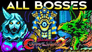 Bloodstained Curse of the Moon 2  ALL BOSSES  ENDING [upl. by Dagley]